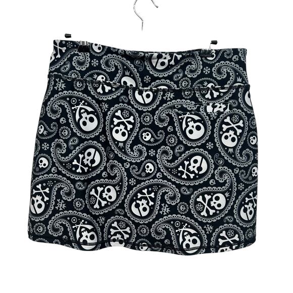 Loudmouth Dresses & Skirts - Punk Golfcore Skull Paisley Skort Loudmouth Ladies Statement Print Size M